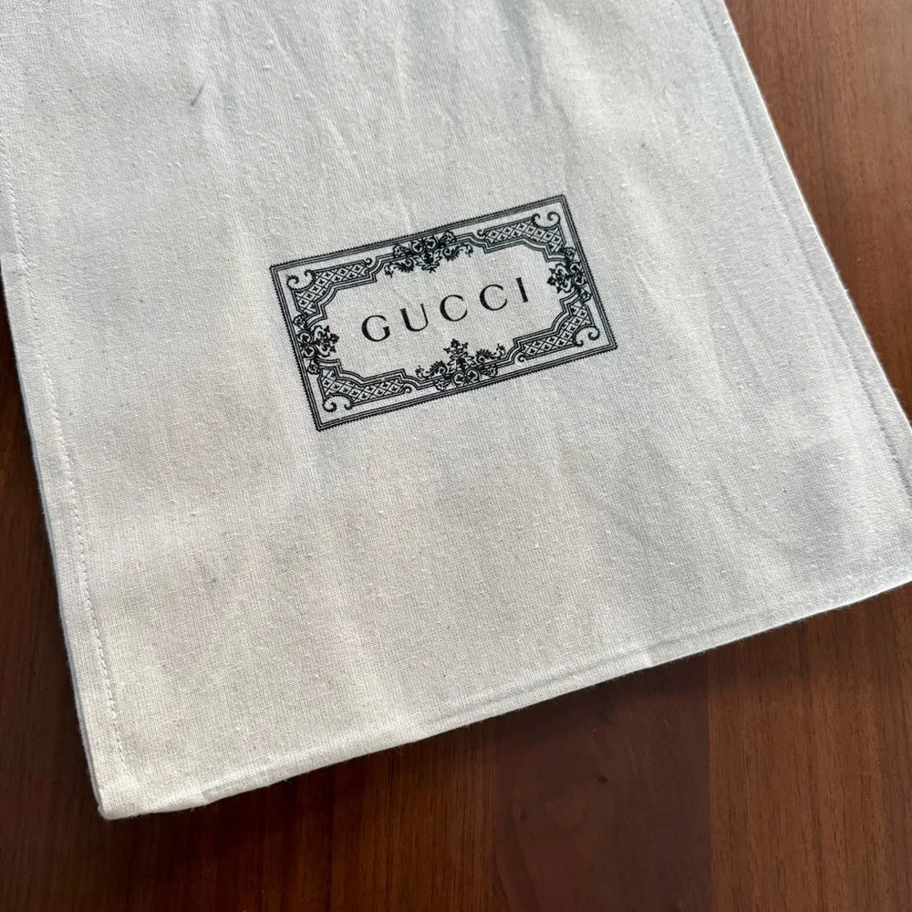 Gucci Natural Canvas Vertical Tote Black Logo Alessandro Michele Era